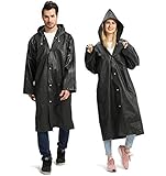 Opret 2 Stück Regenmantel Durchsichtiger Regenponcho für Damen Herren, Wiederverwendbar...