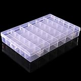 Transparente Kunststoff-Organizer-Box mit 36 Fächern, Schmuck-Aufbewahrungsbox mit...