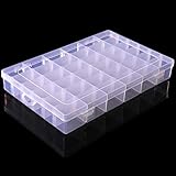 Transparente Kunststoff-Organizer-Box mit 36 Fächern, Schmuck-Aufbewahrungsbox mit...