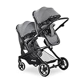 hauck Atlantic Twin, Melange Grey - Zwillingskinderwagen ab Geburt bis 15 kg je Kind - 2...