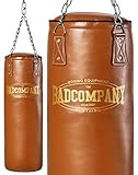 Bad Company Retro Boxsack I Punching Bag ungefüllt inkl. Heavy Duty Vierpunkt-Stahlkette...