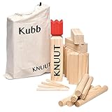 Toyfel XXL Kubb Spiel Knuut - FSC® Holzspiel mit Stoffbeutel – Spannendes Schweden...