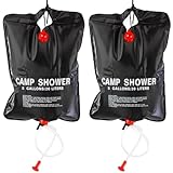 TRIXES 2 x 20 Ltr Camping Shower Portable Solar Beheizte 5 Gallonen/20 Liter Reisedusche