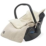 Jollein Fußsack Bliss Knit Nougat - Für Babyschale Kinderautositz Gruppe 0+ und...