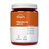 Vitaler's Vitamin D3 4000 IE - 240 Kapseln, 8 Monate Nahrungsergänzung, ohne...