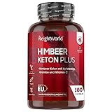 Himbeer Ketone 4280mg - 180 Vegane Kapseln - Mit Vitamin C, Apfelessig, Apfelpektin,...