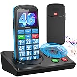 uleway 4G Seniorenhandy mit Bluetooth-Ladestation |Lauter Ton|Rauschunterdrückung,...