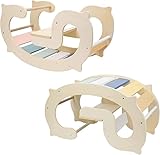 Labebe Montessori Kletterbogen，Spezielles Makrone Kletterdreieck für Kinder，2 in 1...