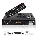PremiumX Satelliten-Receiver HD 520SE-B FTA Digital SAT TV Receiver DVB-S2 FullHD HDMI...