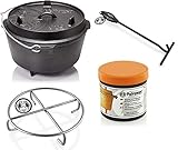 Petromax Feuertopf Starterset ft6 (Dutch Oven mit Standfüßen) inkl. Deckelheber +...