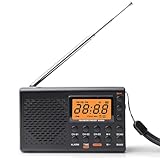 Tragbares Radio, AM,FM,SW Kofferradio mit LCD-Display, Batteriebetrieb, Eingebautem...