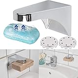 Magnet Seifenhalter, 1 Set, inkl. 2 x Seifenplättchen, zum Ankleben, für Handseifen bis...