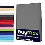 Buymax Spannbettlaken Topper 140x200 cm Spannbetttuch 100% Baumwolle Jersey für...