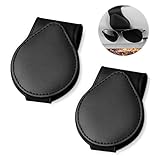 Brillenhalter für Auto,Leder Brillenhalter für Auto,2 Pack Brillenhalter für Auto...