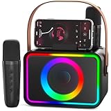 [2025] Karaoke Maschine: Wowstar Karaoke Anlage mit 2 Karaoke Mikrofonen für Erwachsene...
