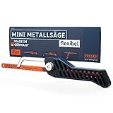 Presch Mini Metallsäge Flexibel 300mm - 3in1 Bügelsäge inkl. Metallsägeblatt -...