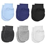 6 Paar Babyhandschuhe Baumwolle Fäustlinge Anti-Grab Fäustlinge für 0-6 Monate Baby...