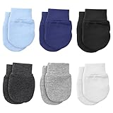 6 Paar Babyhandschuhe Baumwolle Fäustlinge Anti-Grab Fäustlinge für 0-6 Monate Baby...