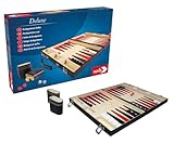 Noris 606101712 - Deluxe Backgammon, der Spieleklassiker im handlichen Koffer in edler...