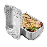 Mamatura Aluschalen Grill [Wiederverwendbar] 25 Aluminium Tropfschalen, Fettauffangschalen...