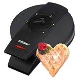 Cloer 1620 Waffeleisen für klassische Herzwaffeln, 930 W, Waffelgröße 15,5 cm,...