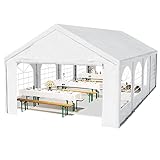 TOOLPORT Hochwertiges Partyzelt 4x8 m Pavillon Zelt PE Plane 450 N Gartenzelt Festzelt...