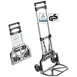 ATHLON TOOLS Aluminium Transportkarre klappbar - extra Langer Teleskopgriff 110 cm -...