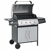 Gasgrill 4+1 Brenner, JUNZAI Grill Gas, Gas Tischgrill, Tischgasgrill, Kombigrill, Grill...