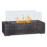 HOMCOM Ethanol Kamin, Tischkamin, 1000BTU Tischfeuer, 0,15L Bio-Ethanol Kamin mit...