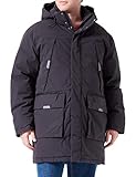 TOM TAILOR Denim Herren Artic Winterparka 1032436, 29476 - Coal Grey, XXL