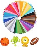 Rapidbok 20 Farben Filzstoff 20 x 30cm, Bastelfilz Vliesstoff 1mm, Bunte Filzplatten, Filz...