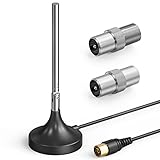 FM/DAB+ Radio Rod, Ancable DAB+/FM/UKW Zimmerantenne mit 2 Adapter für Stereo...