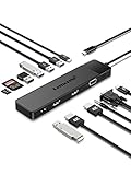 Docking Station USB C Hub 3*Display- 13 in 1, Lemorele USB C Docking Station 2 HDMI...