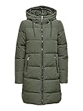 ONLY Damen Lange Puffer Jacke | Warmer Stepp Wintermantel mit Kapuze | Wattierter Blouson...