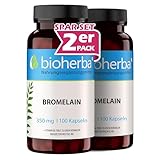 Bromelain Kapseln – 200 Stück mit 350 mg Tagesdosis Ananasenzym in Kapselform von...
