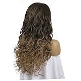 Healeved Lange Lockenperücke Für Frauen Realistische Flauschige Schwarze Welle Mit...