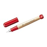 Lamy abc Füllhalter 10 – Füller aus Ahornholz in der Farbe Rot mit Stahlfeder –...