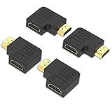 VCE 4 Stück HDMI Winkeladapter HDMI Winkelstecker 90 Grad und 270 Grad Adapter 4K HDMI...