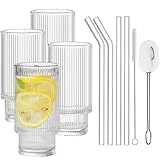 ALINK Cocktail Gläser 4er Set, Bier Glas, Can Longdrinkglas, Eiskaffee Gläser mit...