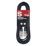 Stagg SMC6 Kabel, XLR (m) -XLR (f), Mikrofon-zu-Mischpult, 6 Meter lang, Schwarz