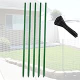 Robuster Metall-Zaunpfosten für Garten, Drahtseilzaun, ohne Graben, spitzer Boden und...
