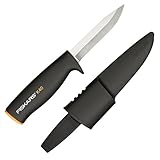 Fiskars Universalmesser, Inklusive Köcher zum sicheren Verstauen, Länge: 22,5 cm,...