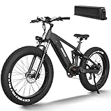 Himiway Cobra E-Bike Herren, Fully E-Mountainbike Schwarz mit 960W Akku, 26'×4,8'...