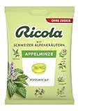 Ricola Apfelminze, 75g Beutel mit original Schweizer Kräuter-Bonbons mit 13 Schweizer...