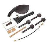 BIUDECO 1 Set Violine Ebenholz Silber Zubehör Volle Größe Violine Stimmrohr Für...