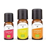 NeoOrganic® Lieblingsdüfte Zitrus – Bio Aromaset ätherische Öle – Bio Zitronenöl,...