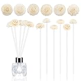 6 Stück Aroma Reed Diffuser Sticks und 6 Stück Blumen Holzstäbchen Diffusorstäbchen...