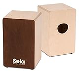 Sela SE 162 Primera Cajon Brown mit Sela Snare System, aufgebaut, für Einsteiger und...