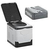 Campingtoilette Faltbar,Tragbare Mobile Toilette, Mobile Camping WC mit Deckel,Toilette...