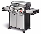 Enders Gasgrill MONROE PRO 4 SIK TURBO, 4-Brenner mit Kocher, Backburner-Infrarotbrenner,...